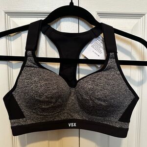 Victoria's Secret VSX Heathered Black Sports Bra